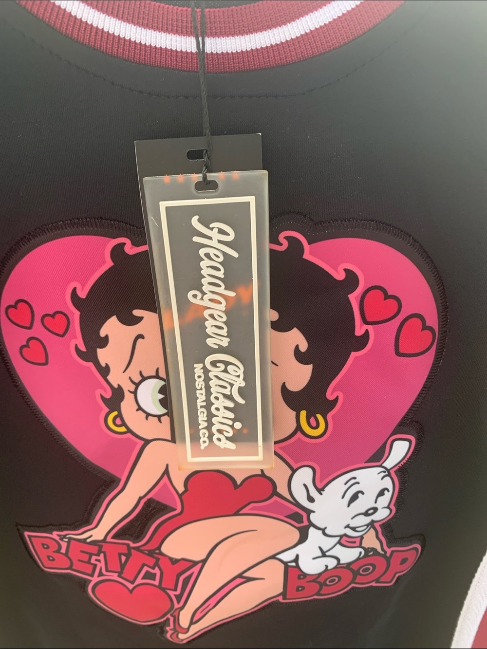 Betty Boop Black & Burgundy Graphic Tank Top Dress! Medium! - Picture 2 of 8